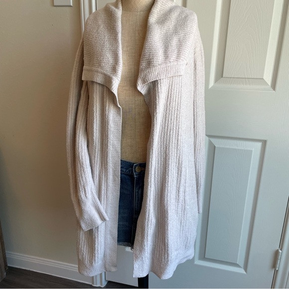Barefoot Dreams Cardigan Women’s Size S Cream with collar - Picture 1 of 8